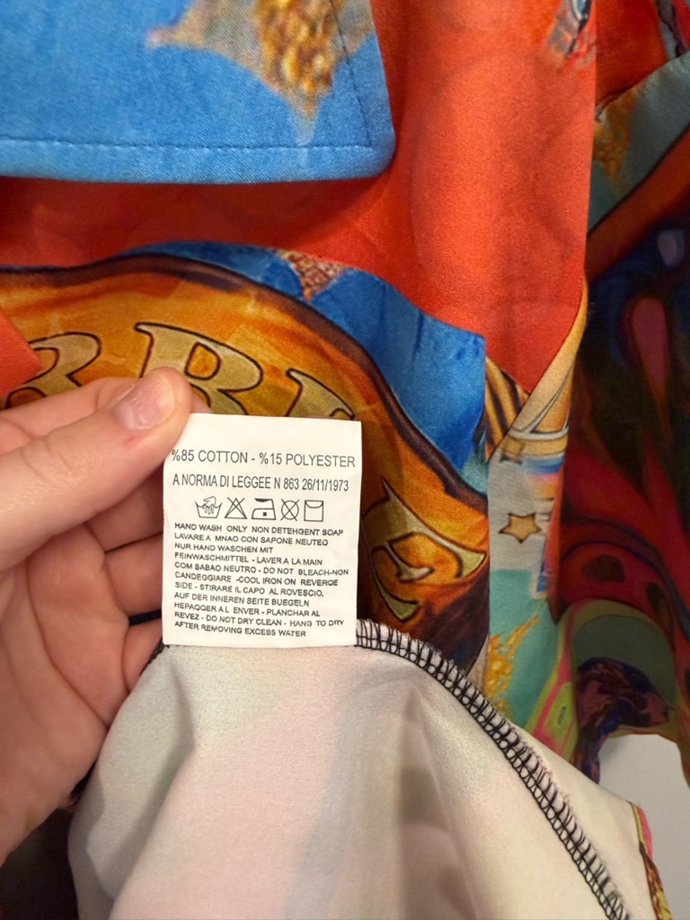 Rare Moschino Marble Trippy Short Sleeve Shirt Vibrant Psychedelic Print Size XL - Picture 6 of 6